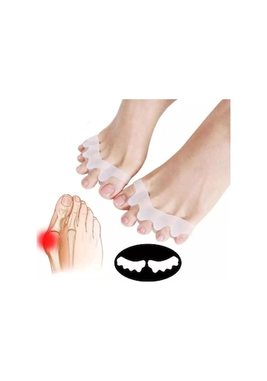 Ayak 5 Parmak Ayıran Silikon Bunyon Makara Halluks Valgus Ayırıcı