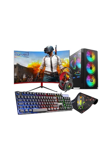 Zeiron FX50 i5-3470 16 GB 1 TB HDD+256 GB SSD GT730 23.8" Dos Curved Masaüstü Oyuncu Bilgisayarı