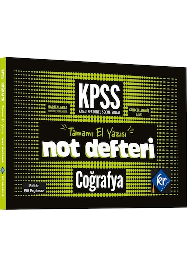 2026 Önlisans- Lise KPSS Coğrafya Konu Anlatımlı Not Defteri KR Akademi Yayınları