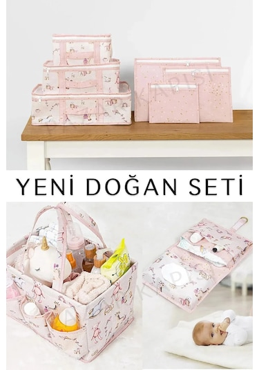 Yeni Doğan Seti- Bavul Organizer,bebek Genel Bakım Ve Alt Bakım Pembe