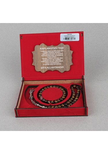 Kaplangözü Alpaka Püsküllü Küre Kesim 8.5mm Tesbih Ve Bileklik Seti Kahverengi