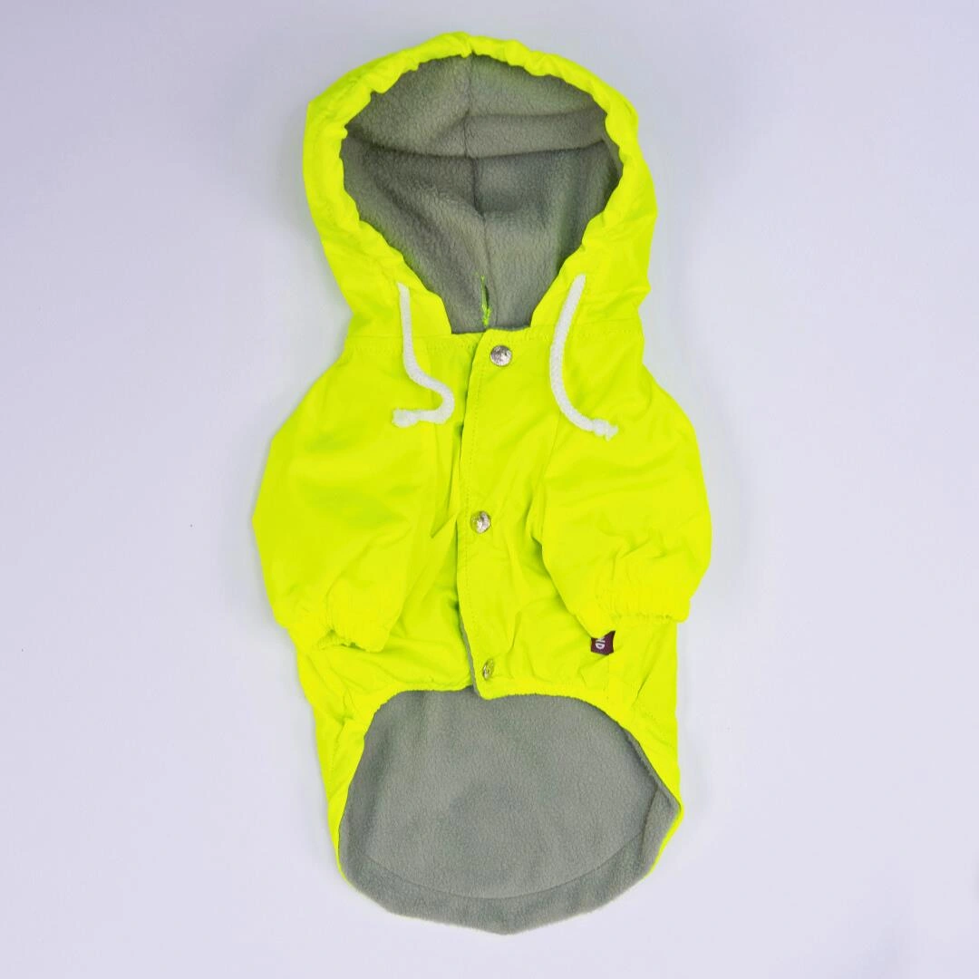 Neon Sarı Mont Köpek Mont Köpek Kıyafeti Köpek Yağmurluğu Küçük Ve Büyük Irklar İçin