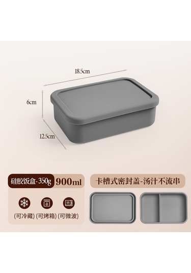 Mikrodalga Fırında Isıtılabilir Silikon Yemek Kabı C-9 Gray