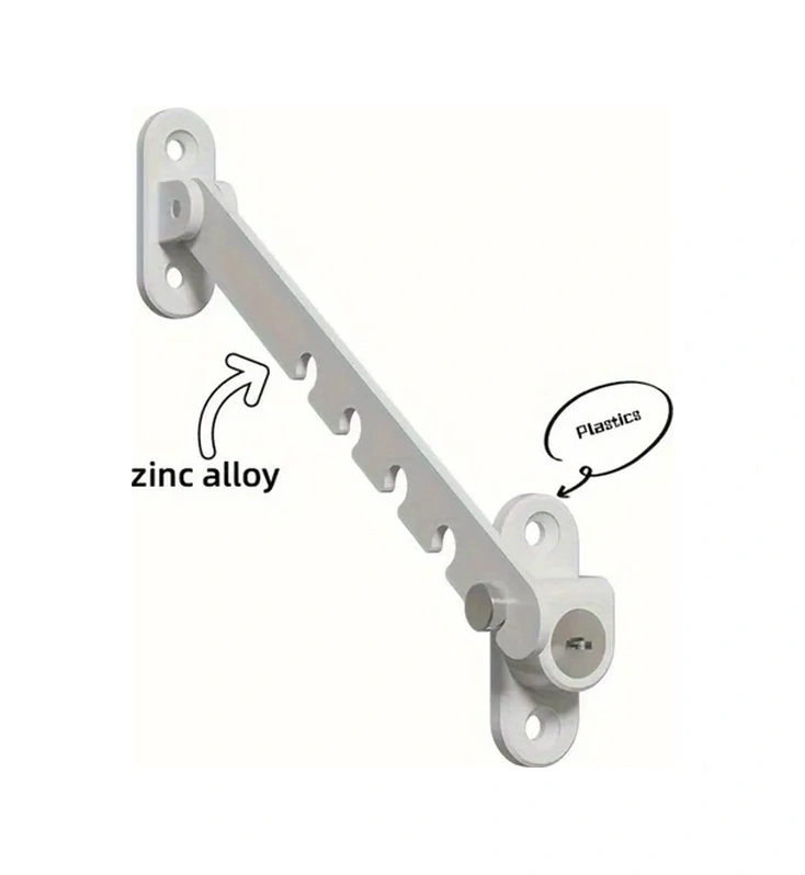 Gateesat Siyah 1 Adet Emniyet Kilidi Metal Pencere Limiti Rüzgara Dayanıklı Paslanmaz Kilit Durdurucu