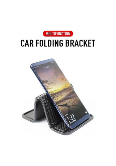 Joyhub Araba Katlanır Ped Cep Telefonu Braketi Kaymaz Silikon Pu Coaster Nano Basit Ped Siyah Yok Havalandırma