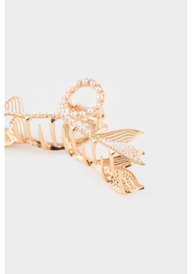 DeFacto Kadın İncili Gold Mandal Toka E8931AXNSGD1