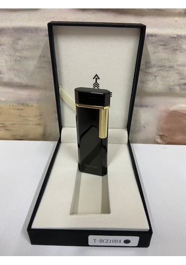 Promise Marka İnce Dupont Model Siyah Renk İsme Özel Çakmak