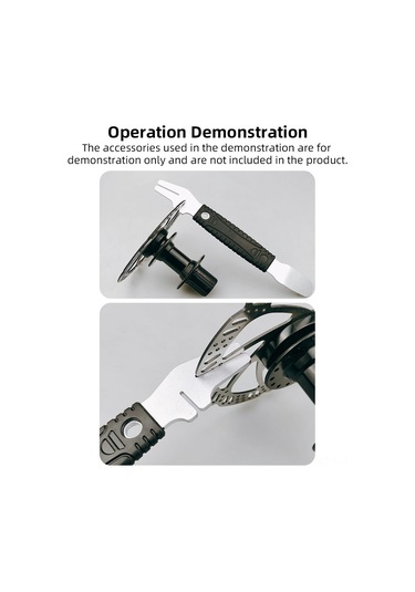 Folinda Bisiklet Disk Fren Tamirat Aracı - Multi Fonksiyonlu Disk Düzeltme Ve Piston Sıfırlama Anahtarı Siyah