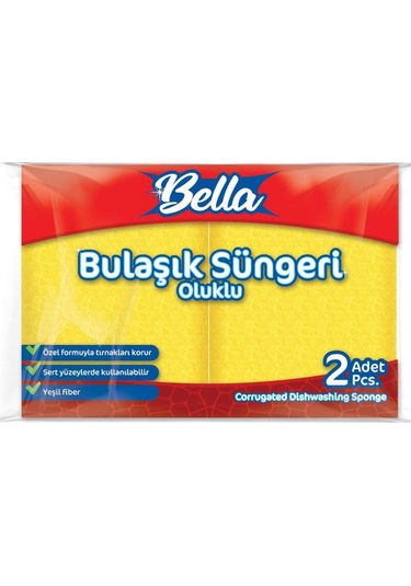 Banat Bella Oluklu Bulaşık Süngeri 2'li