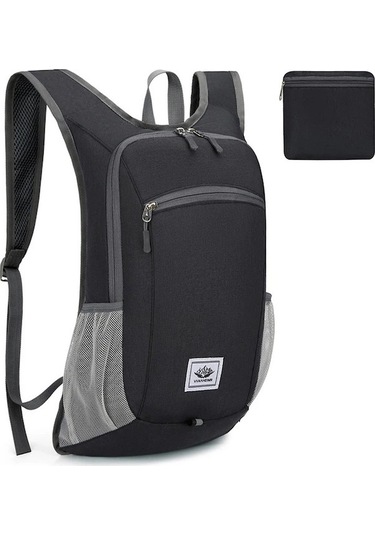 Besthome1 Hafif Katlanabilir Sırt Çantası - Su Geçirmez, Göz Alıcı Tasarım, Outdoor Aktivitelere Uygun Siyah Renk Siyah Siyah