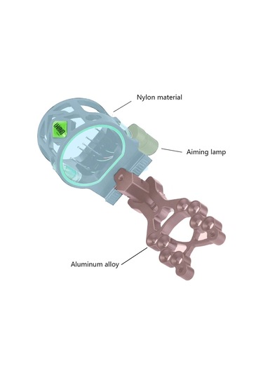 Bileşik Yay 5 İğneli Görüş Alüminyum Alaşımlı Işık Hedefleyen