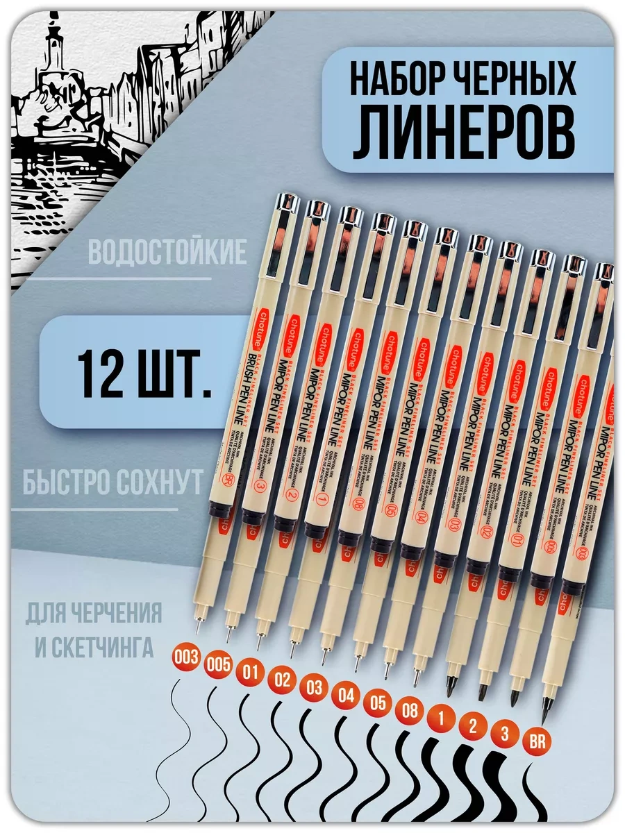 Magburg Siyah Fineliner Kapiler Kalem 12'li Paket 231096908 Siyah