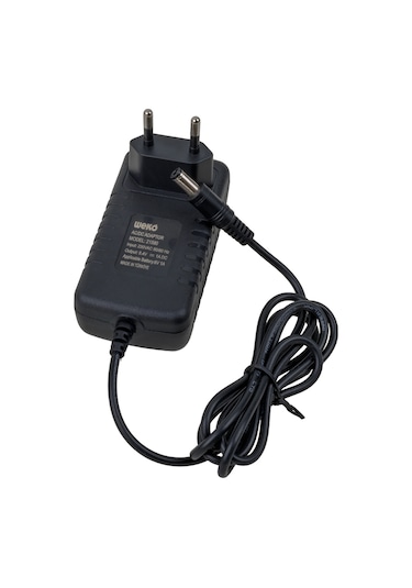 Weko 8.4 Volt 1 Amper 8.4 Watt 5.5x2.5 Uçlu Lityum Pil Şarj Edebilen Ledli Şarj Adaptörü Aleti 6v-1a İçin Kullanılır