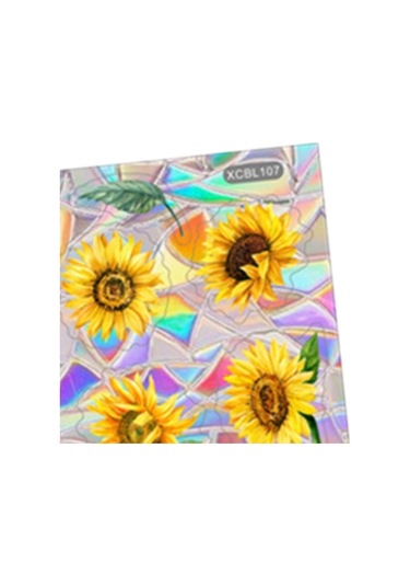 Suntek Magideal Cam Filmi Yapışkansız Çıkartması Çiçek