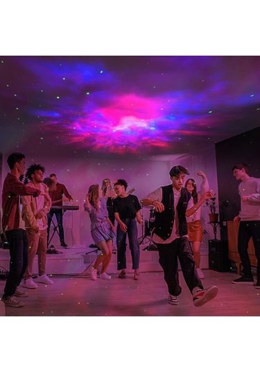 Yifomall Karanlık Odalar İçin 5w Led Astronot Gökkuşağı Işık Projeksiyonu, Konforlu Ev Ambiyanı Oluşturucu Siyah Gitar Desenli Gece Lambası Diğer