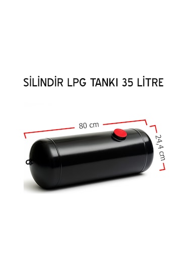 Silindir Lpg Tankı 35 Litre Ø 244 X 80 Cm