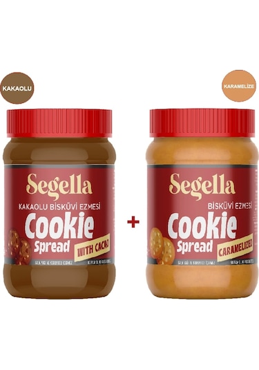Segella Kakaolu Bisküvi Ezmesi + Karamelize Bisküvi Ezmesi 2 x 350 G