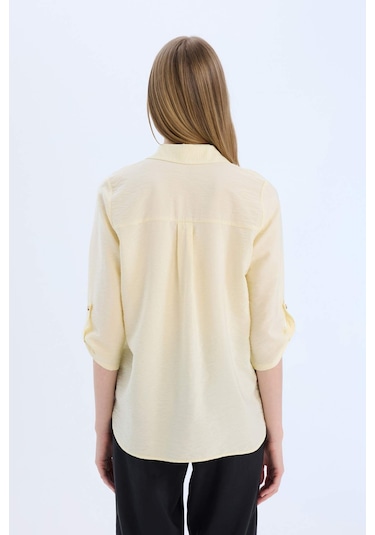 DeFacto Regular Fit Basic Düz Uzun Kollu Gömlek M9407AZ25SPYL496
