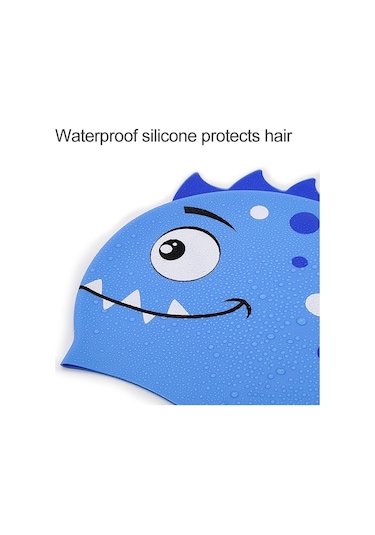 Sones Çocuk Karikatür Dinozor Rahat Silikon Yüzme Kap Pembe