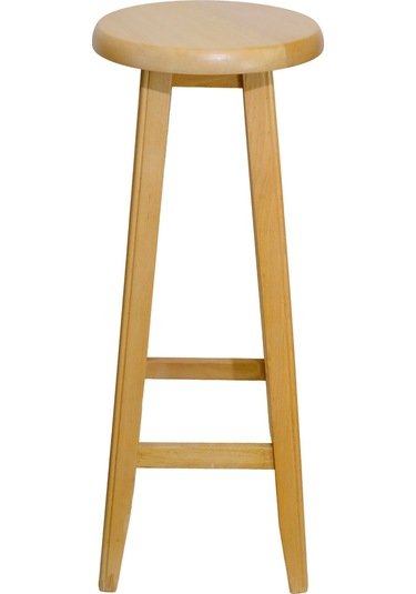 El Yapımı Doğal Ahşap Yuvarlak Tabure 80 Cm Şık Ve Dayanıklı Natural