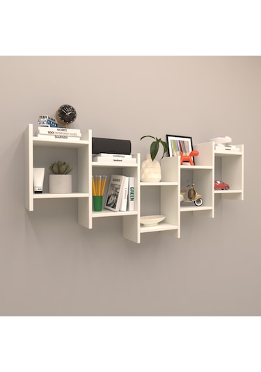 Rafkestir Duvar Raf Set -23 Beyaz ( Parlak )