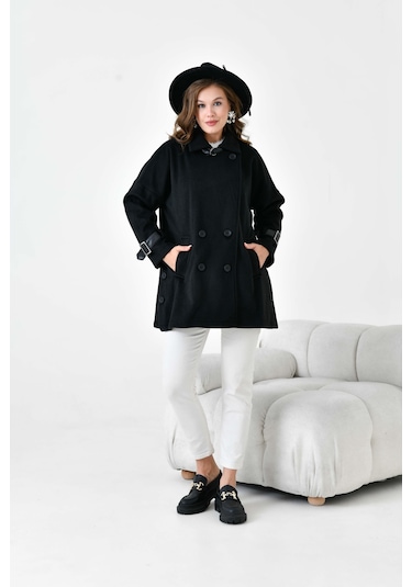 FTZ Women Ftz Kadın Kaşe Kaban Siyah 30948 Siyah