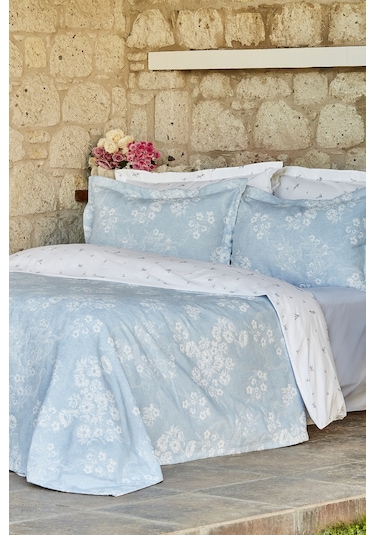 Karaca Home Charleen Çift Kişilik Yatak Örtüsü Mavi 200.22.14.0447