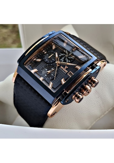 Raymond Swiss Lacivert Köşeli Erkek Kol Saati