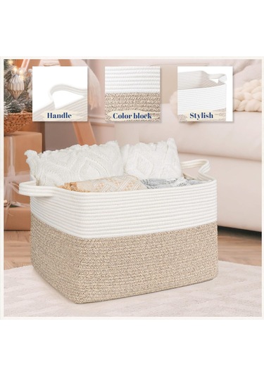 50l Dokuma Ev Saklama Kabı, 18 X 14 X 12 İnç 2