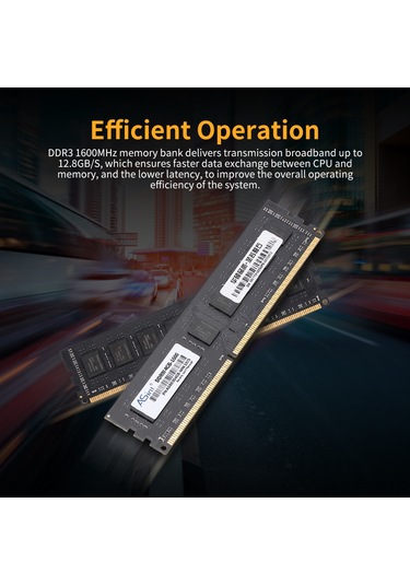 Tenfowee Asint Ddr3 1600mhz 4gb Masaüstü Ram - Düşük Güç Tüketimi, Yüksek Performans