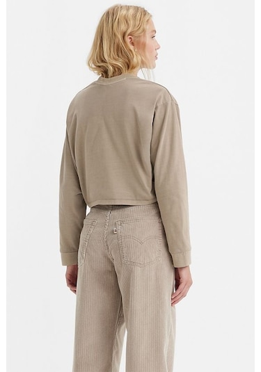 Levi's Kadın Crop Fresh Kahve Sweatshirt - A3525-0005 001