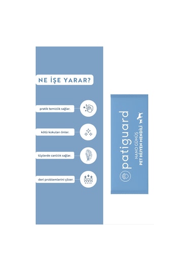 Patiguard Pet Hijyen Mendili Nano Gümüş Evcil Hayvan Pet 10 Adet