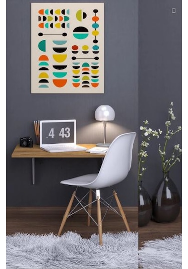 Duvara Monte Katlanabilir Yemek Çalışma Balkon Masası Ceviz 90x50 Cm Acı Kahverengi