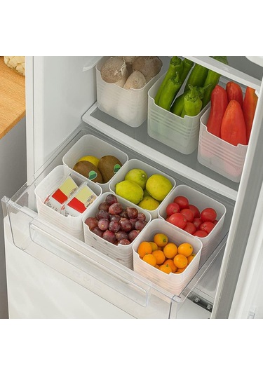 Aubyhe Cam Gösterimli Buzdolabı Düzenleyici Kutusu - Pp Malzeme, 10x8x9.5 Cm, Tek Adet Diğer