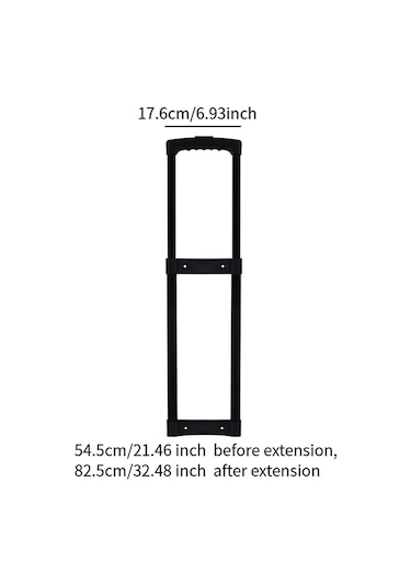 Homyl Yedek Seyahat Bagajı Uzatılabilir Sap Siyah Profesyonel Siyah