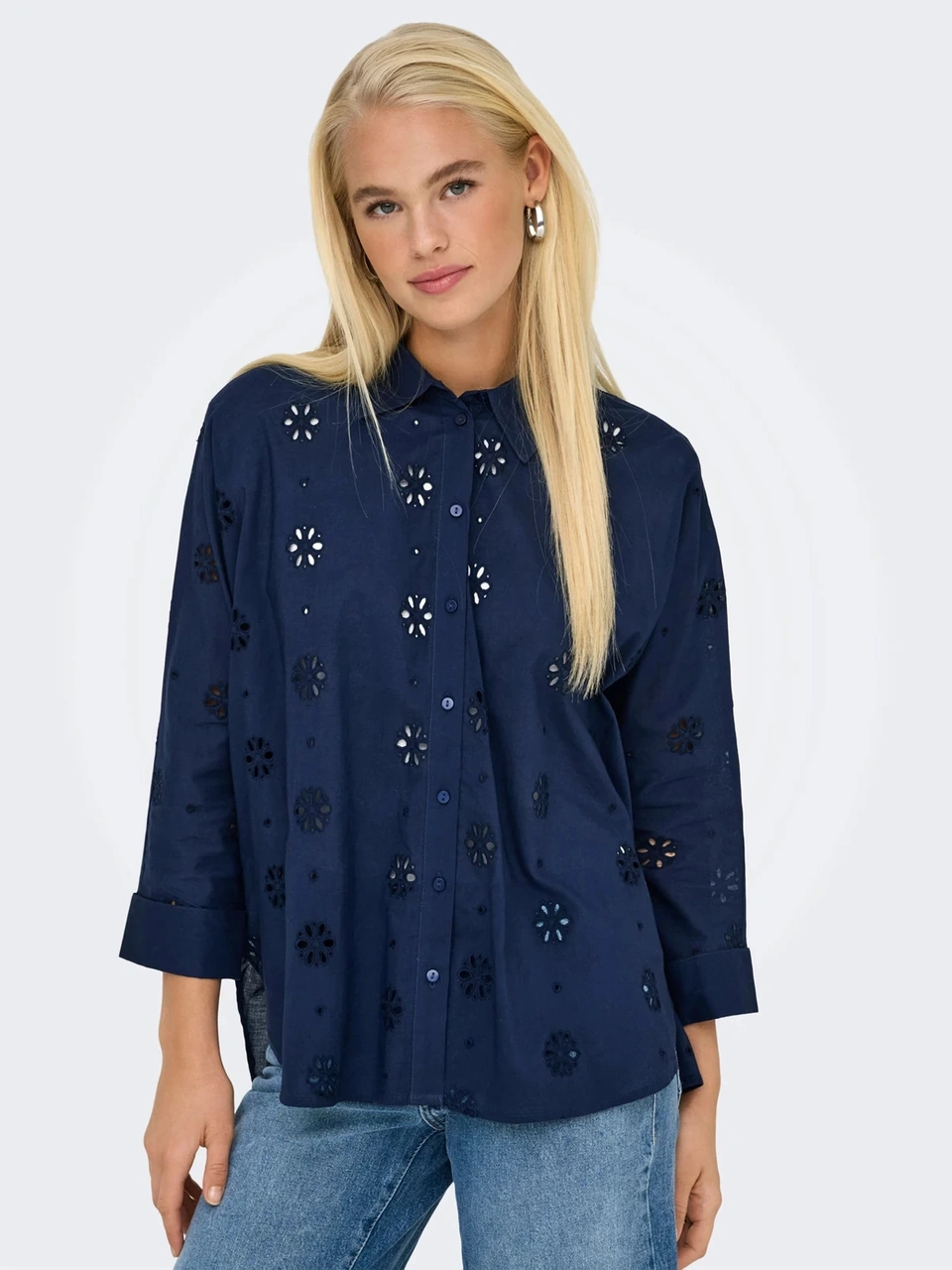 Only 15360467 Kadin Gomlek - Lacivert Lacivert