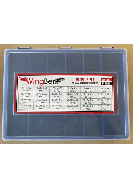 Wingberk Wos-3,53 90 Shore Nbr Oring Seti 1 Adet