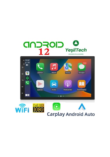 Exvol Android Multimedya +Carplayli Double 7 İnc Ips Ekran+Kamera Youtube