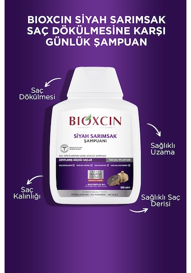 Bioxcin Saç Dökülmesine Karşı Siyah Sarımsak 300 ml 3 Al 2 Öde Şampuan
