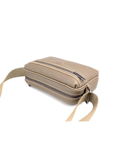 Erkek Vizon Ayarlanabilir Omuz Askılı Çapraz Omuz Çantası Vizon