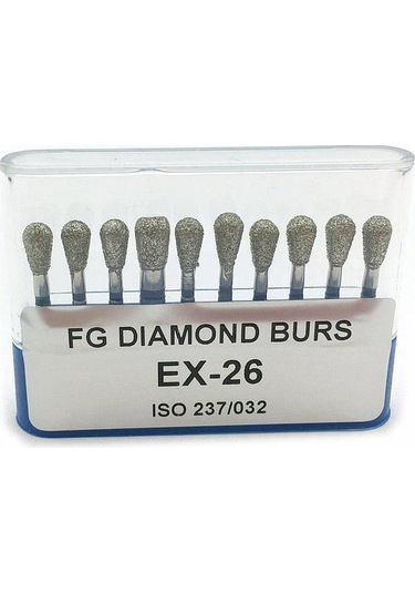 10 Adet/takım 1.6mm Diş Yüksek Hızlı Burs Yüksek Hızlı El Aleti Türbin Elmas Burs Elmas Parlatma Diş Elmas Burs Ex-26