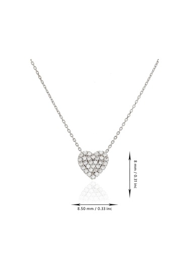 14 Ayar Altın Kolye Taşlı Kalp Altın Kolye 45 Cm Uzunlukta