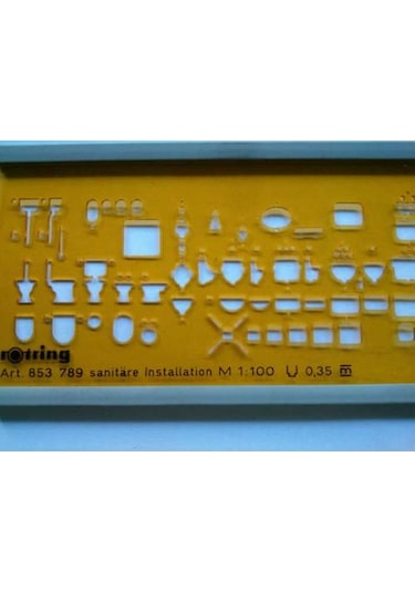 Rotring Sıhhi Tesisat Şablonu 853 789