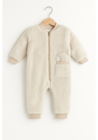 Baby Fou Peluş Tulum Kahverengi