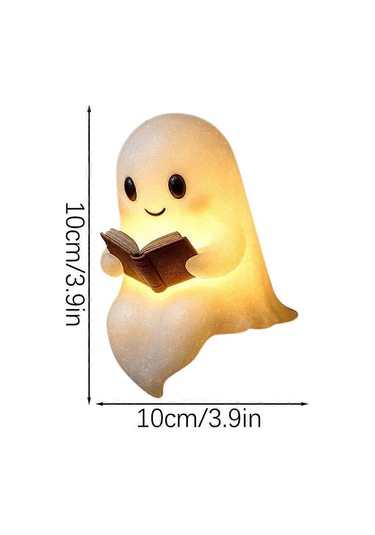 Sevimli Hayaletler Okuma Kitabı Lambası - Cadılar Bayramı, Masa Ve Oturma Odası Dekoru İçin Işıklı Hayalet Heykelleri, İç Mekan Ve Tatil Vurguları İçin Mükemmel - Happy Çok Renkli