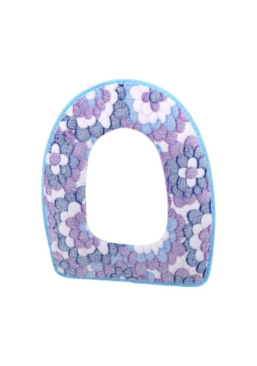 Pembe Ev Su Geçirmez Velcro Evrensel Petal Desenli Klozet Kapağı