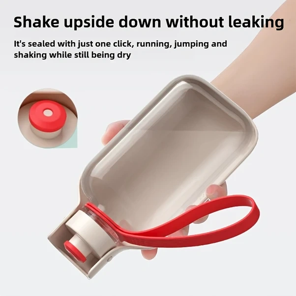 Elmpaly Vealınd Taşınabilir Köpek Kedi Su Kabı Sızdırmaz Kapak Büyük Kapasite Yeşil Beyaz