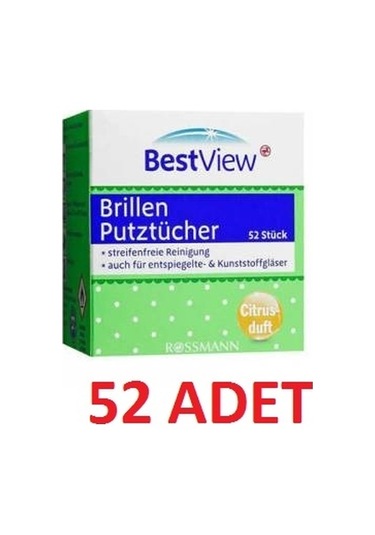 Best View Gözlük/Cam Temizleme Mendili - 52 Adet