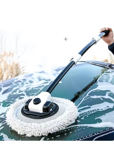 Ayarlanabilir ve Döner Başlıklı Teleskopik Saplı Araba Yıkama Fırçası