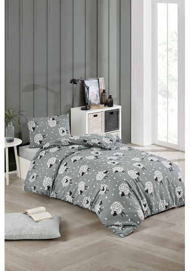 Tabu Home Kuzulu Tek Çarşafı Lastikli Kişilik Nevresim Takımı